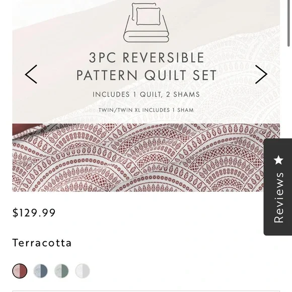 NWT Queen size Quilt Coverlet 3 piece set - Picture 2 of 5